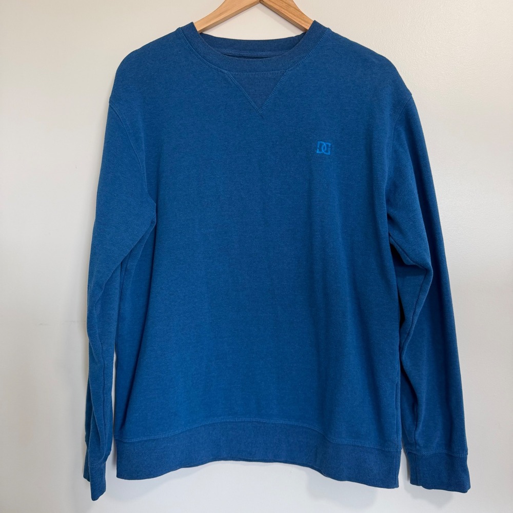 DC Shoes Crewneck Sweatshirt Blue Mens XL Skateboarding Pullover